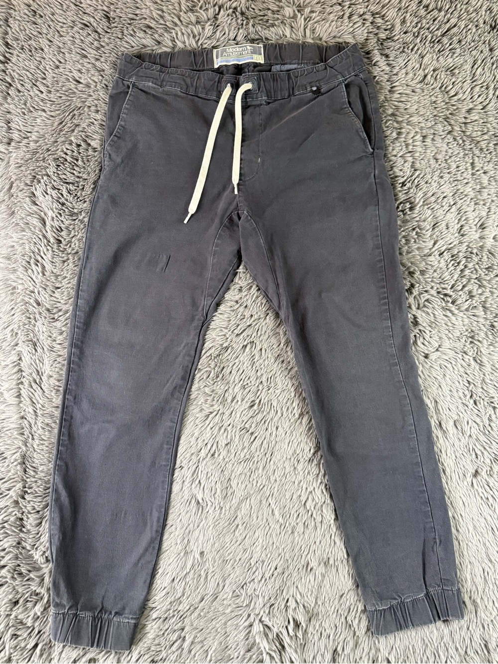 Modern Amusement Men’s Gray Jogger Pants Drawstring Casual Chino Medium